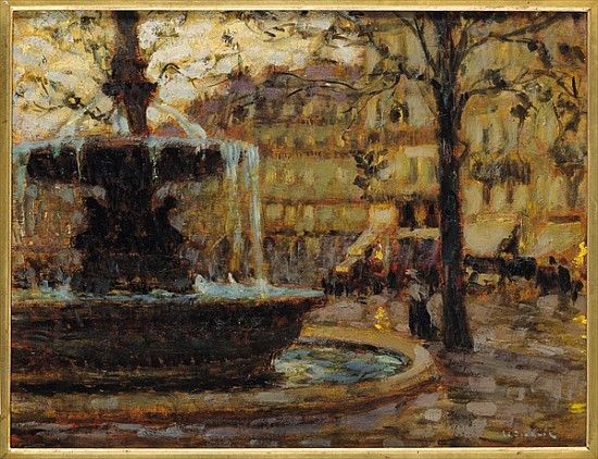 La fontaine, Paris à Henri Eugene Augustin Le Sidaner