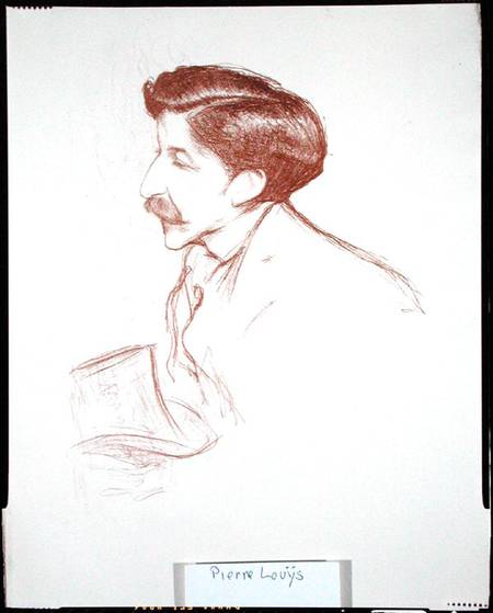 Pierre Louys (1870-1925) from 'Tetes et Pensees' 1901 (colour litho) à Henry Bataille