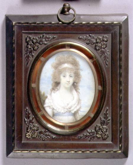 Portrait Miniature of Anna Maria Blunt à Henry Edridge