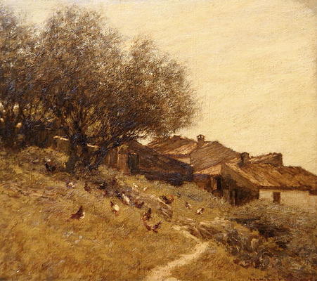 A Hillside Village in Provence (oil on canvas) à Henry Herbert La Thangue