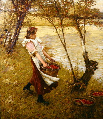 In the Orchard, Haylands, Graffham (oil on canvas) à Henry Herbert La Thangue