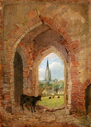 View through the Archway of the Cow Tower, Norwich à Henry Ninham