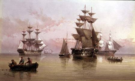 Evening Shipping Scene à Henry Redmore