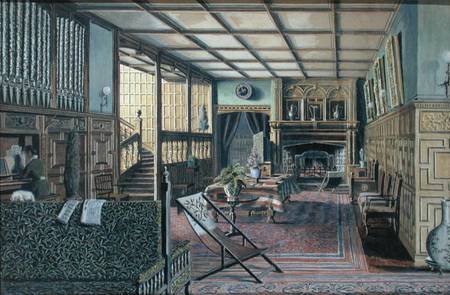 The Interior of Hall Place, Leigh, near Tonbridge à Henry Robert Robertson