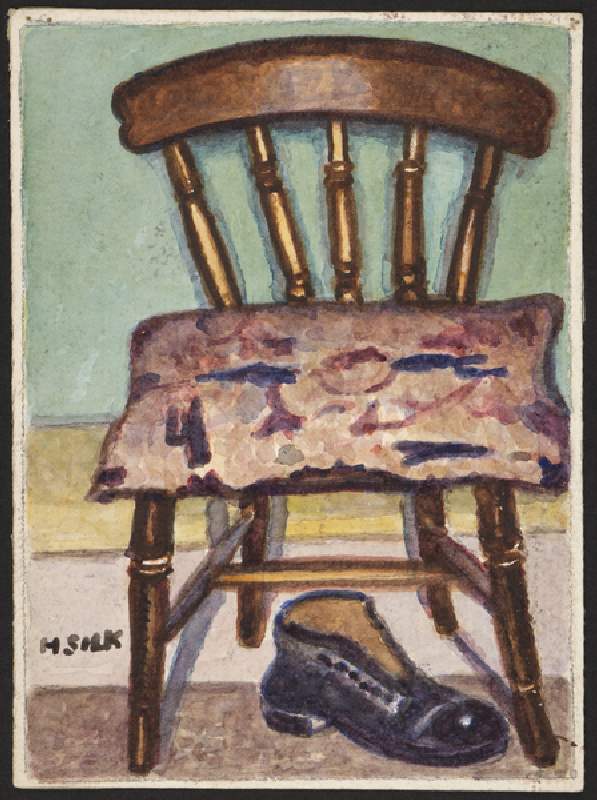 Kitchen Chair and Boot, c.1930 (pencil & w/c on paper) à Henry Silk