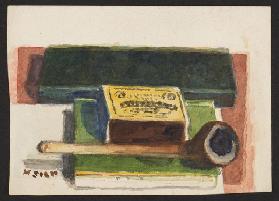 Matches and pipe, c.1930 (pencil & w/c on paper)