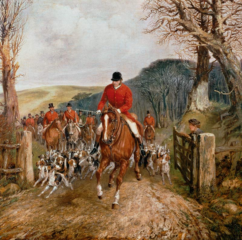 A Hunt Going Through A Gate à Henry Thomas Alken