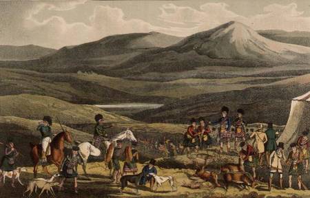 Sporting Meeting in the Highlands, aquatinted by I. Clark, pub. by Thomas McLean, 1820 à Henry Thomas Alken