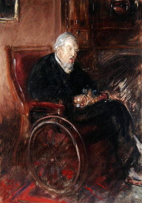 Henry Tonk's Father in a Wheelchair (oil on canvas) à Henry Tonks