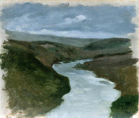 Landscape from Dniepr, c.1878-89 (oil on canvas) à Henryk Hipolit Rodakowski