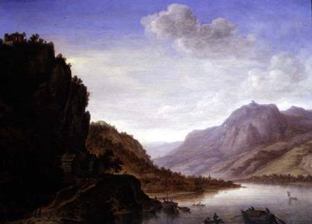 Mountainous River Landscape à Herman Saftleven