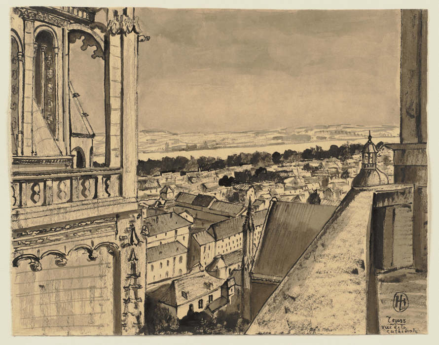 Blick von der Kathedrale in Tours à Hermann Lismann