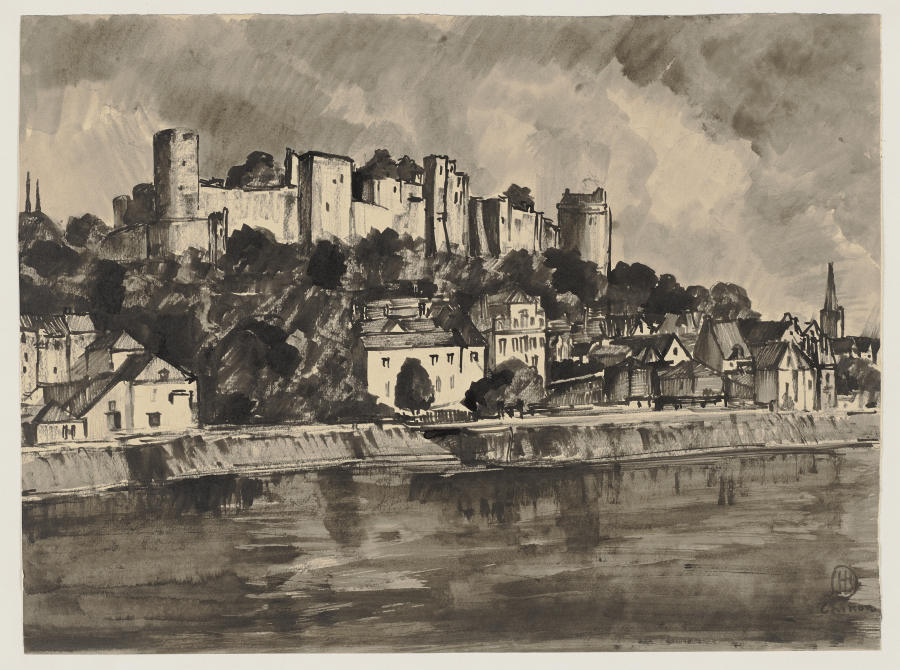Die Burg Chinon und das Ufer der Vienne à Hermann Lismann