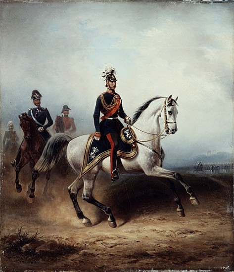 Frederick III Wilhelm on the Bornstedter Field à Hermann Meyerheim
