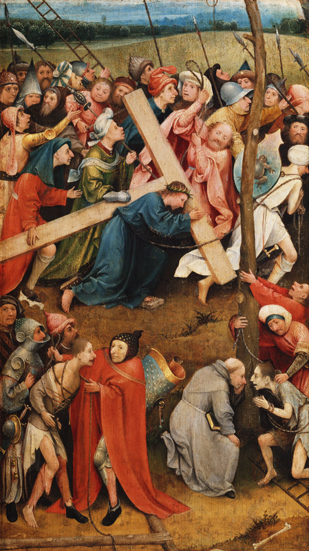 le port de la croix du Christ. Aile d'autel à Jérôme Bosch