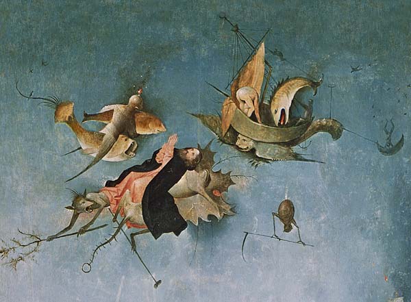 Detail of the left-hand panel, from the Triptych of the Temptation of St. Anthony à Jérôme Bosch