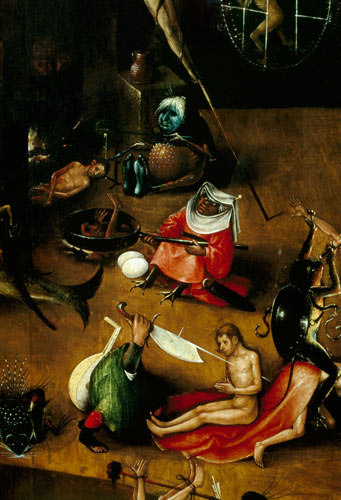 The Last Judgement (altarpiece) (detail of the Cauldron) à Jérôme Bosch