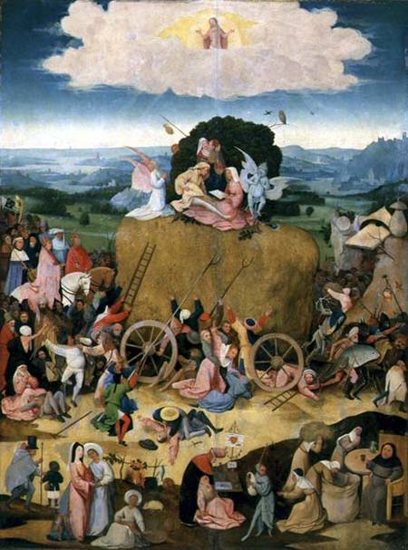 The Haywain: central panel of the triptych à Jérôme Bosch