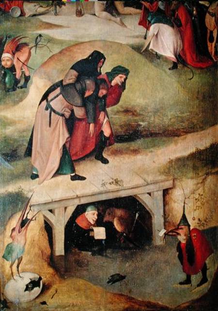 Temptation of St. Anthony, detail from left hand panel of the triptych à Jérôme Bosch