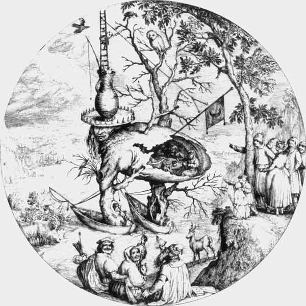 after H.Bosch, The Tree-Man / engraving à Jérôme Bosch