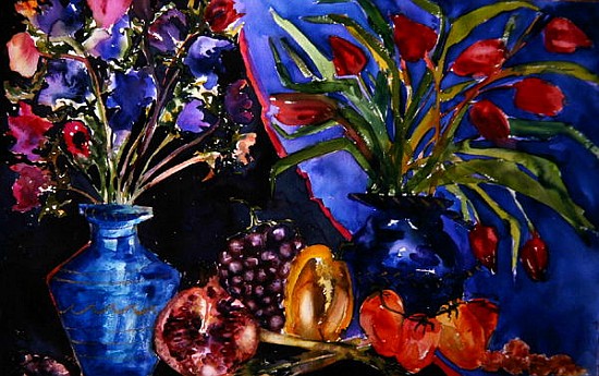 Anemones and Tulips, 2006 (w/c on paper)  à Hilary  Rosen
