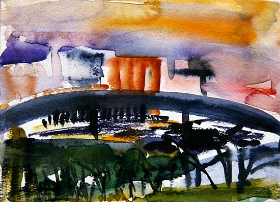 Bridge at Canning Town, Docklands, 2005 (w/c on paper)  à Hilary  Rosen