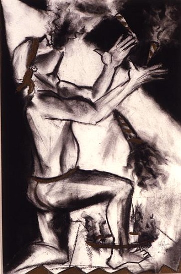 Fire Eater, 1994 (charcoal on paper)  à Hilary  Rosen