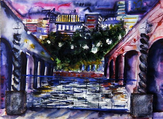 The Thames at Night, 2005 (w/c on paper)  à Hilary  Rosen