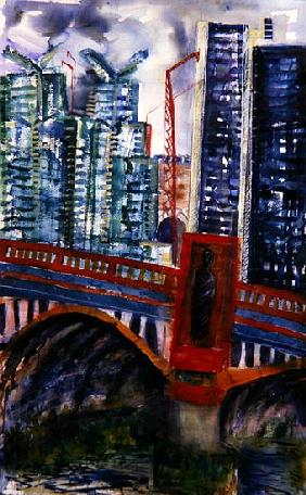 Vauxhall Bridge, 2006 (w/c on paper) 