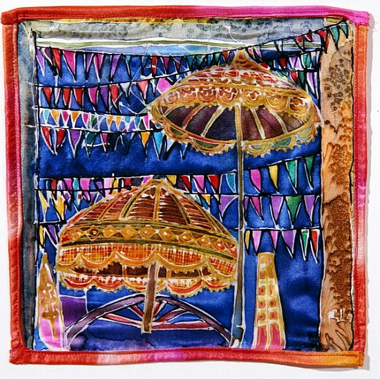 Balinese parasols, 2005 (dyes on silk)  à Hilary  Simon