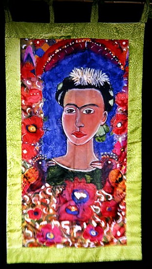 Respects to Frida Kahlo (1910-54) 2005 (dyes on silk)  à Hilary  Simon
