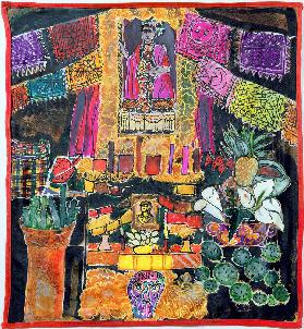 Frida Kahlo (1910-54) Shrine, 2005 (dyes on silk) 