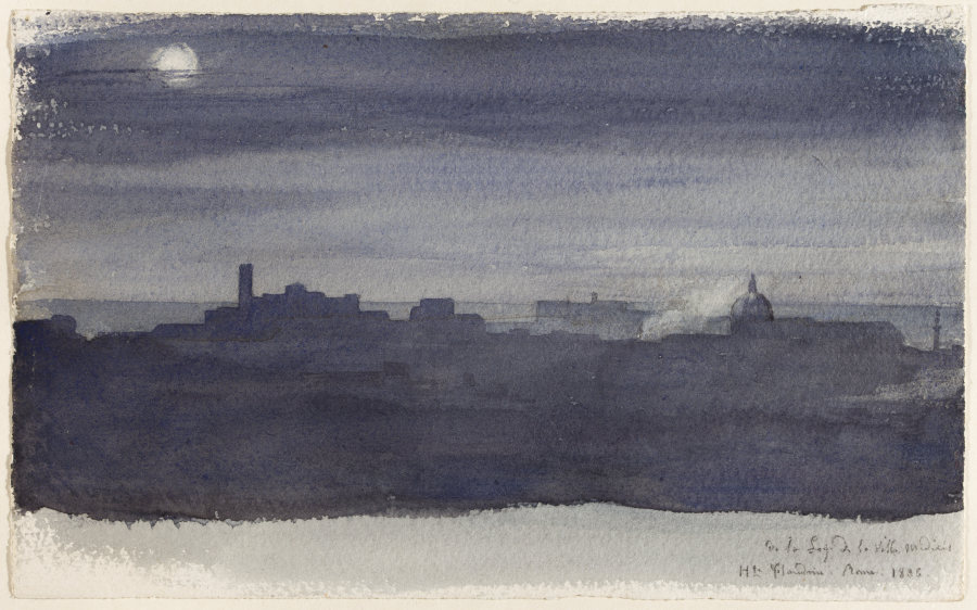 View of Rome at Night à Hippolyte Flandrin