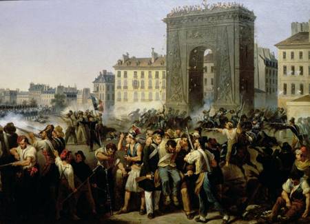 Battle at the Porte Saint-Denis à Hippolyte Lecomte