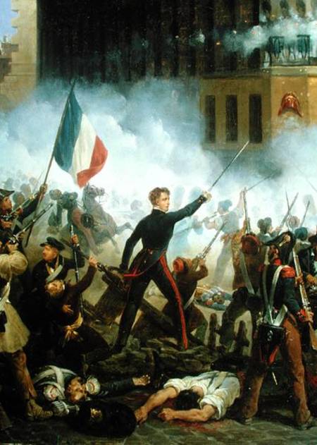 Battle in the Rue de Rohan, 28th July 1830 à Hippolyte Lecomte