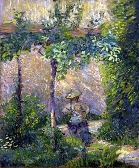 Woman in the Garden à Hippolyte Petitjean