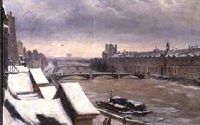 View of the Louvre in Winter