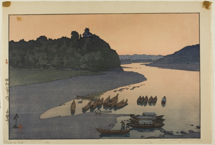 The Kiso River, from the series "Hotei #85" à Yoshida Hiroshi