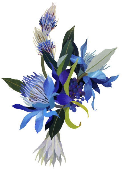 An imaginary flower with a blue base à Hiroyuki Izutsu