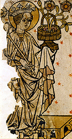 Saint Dorothée. Auteur 1394 à Gravure sur bois