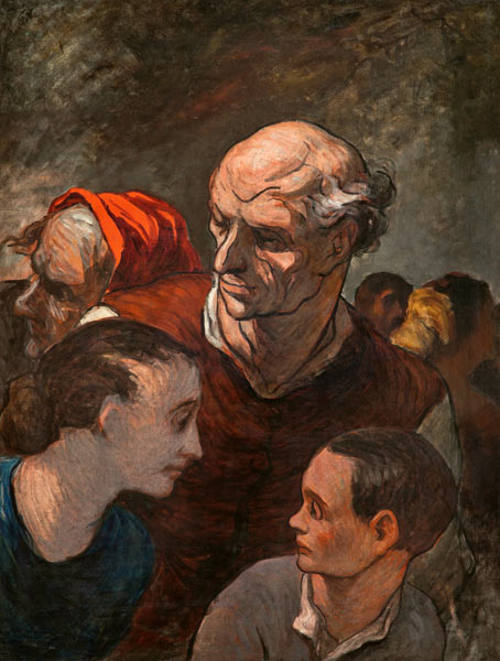 Family On The Barricades à Honoré Daumier