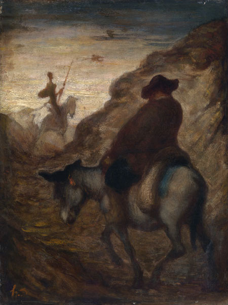 Sancho and Don Quixote, 19th century à Honoré Daumier
