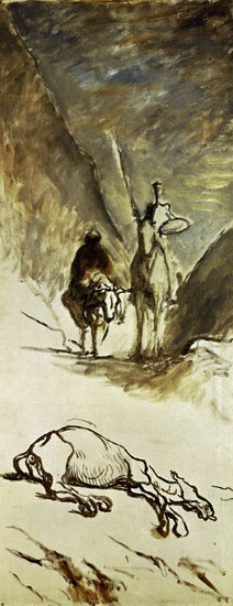 Daumier/Don Quichotte et la mule morte à Honoré Daumier