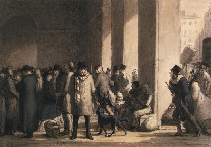 At the Gare Saint-Lazare à Honoré Daumier