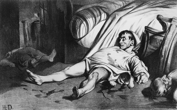 H. Daumier, Rue Transnonain, 15.4.1834 à Honoré Daumier