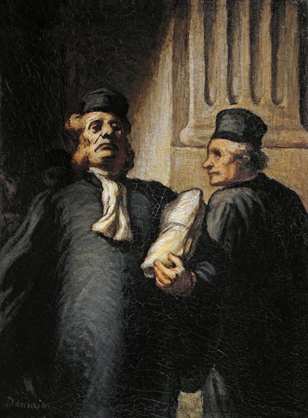 Deux avocats à Honoré Daumier