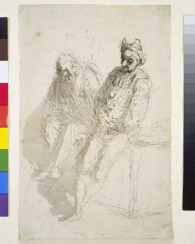 Deux saltimbanques / Zwei Gaukler à Honoré Daumier