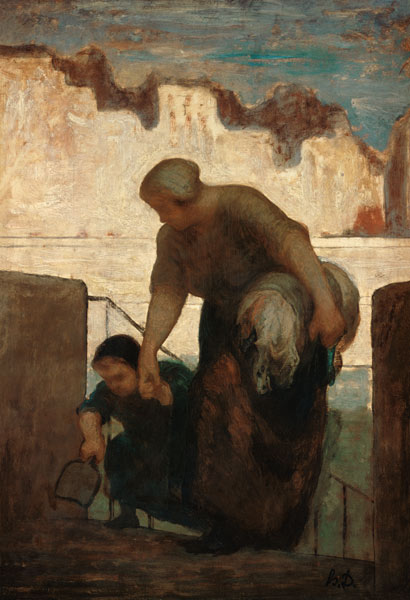 la laveuse à Honoré Daumier