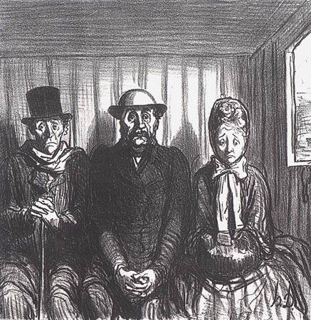En chemin de fer à Honoré Daumier