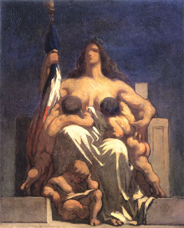 Esquisse de La République à Honoré Daumier
